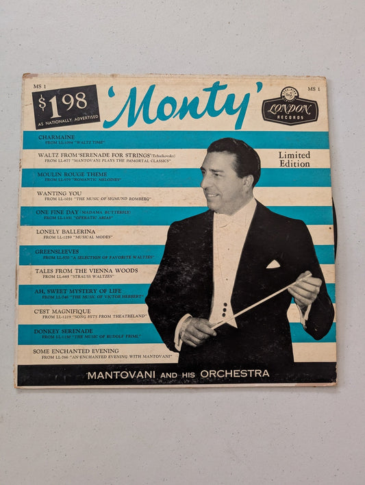 Mantovani Monty Limited Edition LP Vinyl Record Album(Vintage Vinyl Record LP Album)