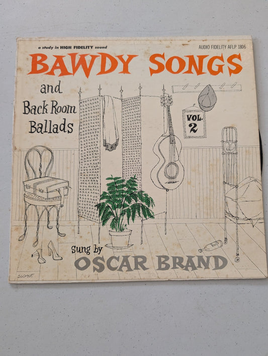 Oscar Brand - Bawdy Songs and Backroom Ballads, Vol. 2(Vintage Vinyl Record LP Album)