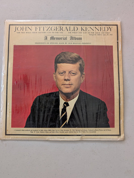 JOHN F. KENNEDY; 33 rpm 12 IN. LP Album; A Memorial Album of his Famous Speeches(Vintage Vinyl Record LP Album)