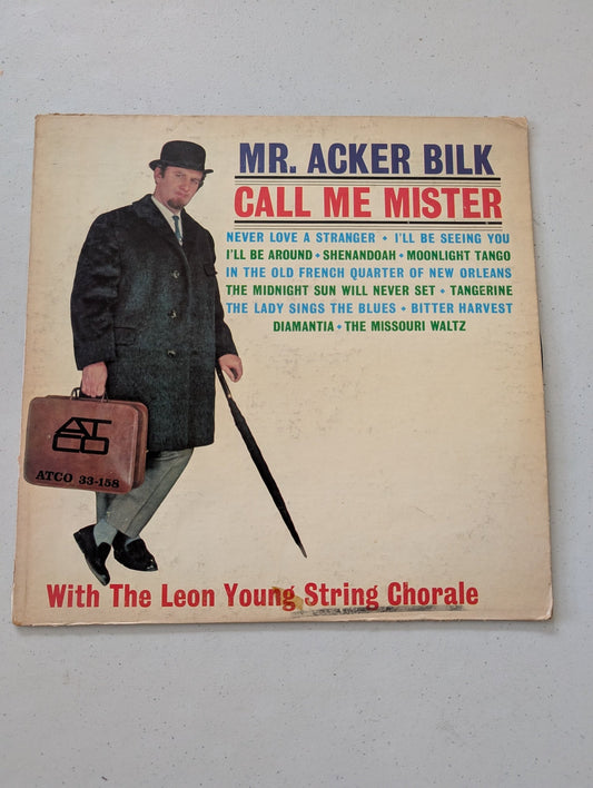 Mr. Acker Bilk - Call Me Mister - Atco  1963(Vintage Vinyl Record LP Album)