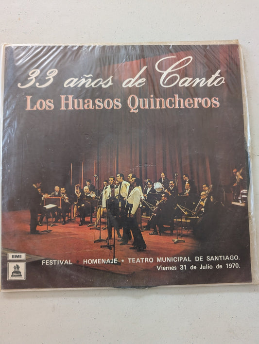 Los Huasos Quincheros - 33 Años De Canto Chile 2LP (Vintage Vinyl Record LP Album)