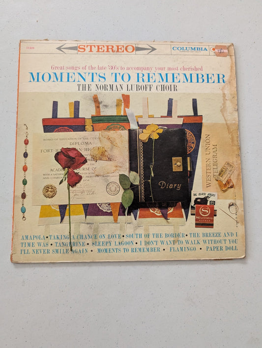 Norman Luboff Choir Moments To Remember Vinyl LP Record Album MONO CL 1423(Vintage Vinyl Record LP Album)
