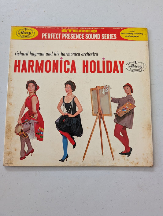 Richard Hayman & His Harmonica Orchestra Lp Harmonica Holiday On Mercury (Vintage Vinyl Record LP Album)