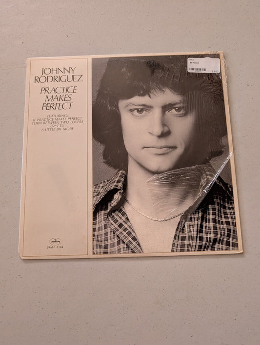 Johnny Rodriguez Practice Makes Perfect 1977 Mercury Recs SRM-1-1144 LP(Vintage Vinyl Record LP Album)