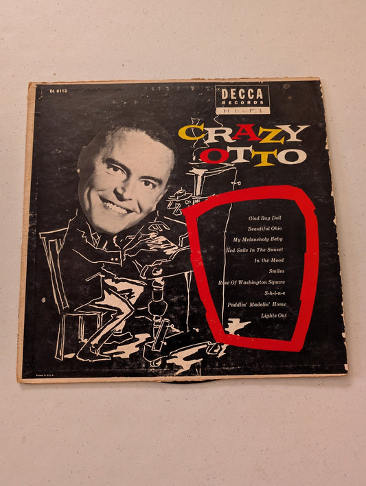 CRAZY OTTO Vinyl Lp PIANO SOLOS DL 8113 Mono Decca Records 1955 (Vintage Vinyl Record LP Album)