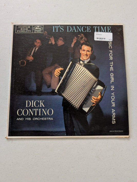 Dick Contino And His Orchestra - It's Dance Time (LP, Album)(Vintage Vinyl Record LP Album)