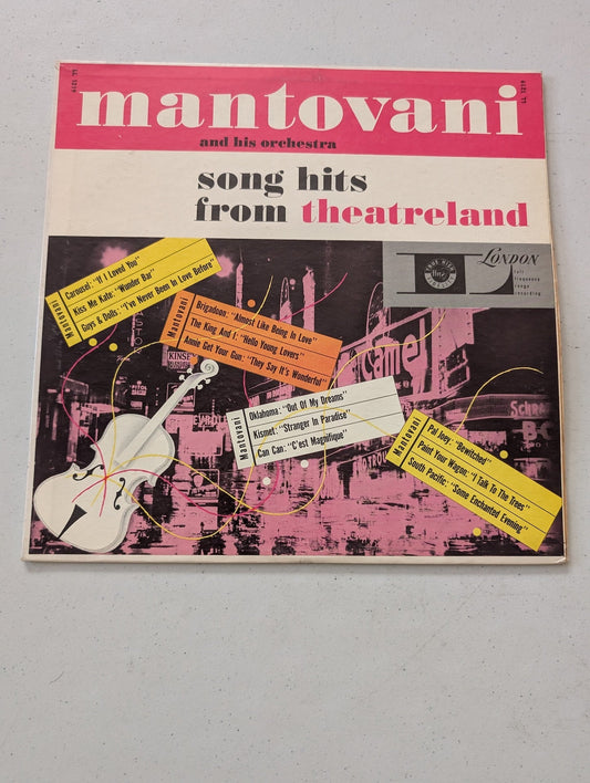 Mantovani & His Orchestra, Song Hits From Theatreland (LL 1219) 1955 (Vintage Vinyl Record LP Album)