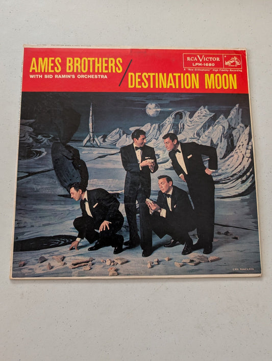 AMES BROTHERS: destination moon RCA Victor 12" LP 33 RPM(Vintage Vinyl Record LP Album)