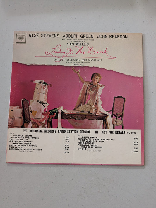 Kurt Weill ‎– Kurt Weill's Lady In The Dark LP - OL 5990(Vintage Vinyl Record LP Album)