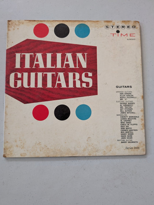 Italian Guitars Vintage 1961 Jazz Vinyl Record LP Various Artists Time Records(Vintage Vinyl Record LP Album)