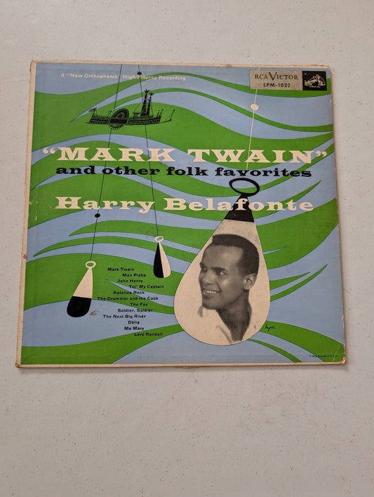 HARRY BELAFONTE Mark Twain AND OTHER FOLK FAVORITES VINYL LP  RCA VICTOR(Vintage Vinyl Record LP Album)