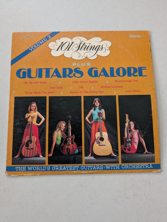 101 Strings Plus Guitars Galore Vol. 2 Vinyl Album Allshire S5141(Vintage Vinyl Record LP Album)