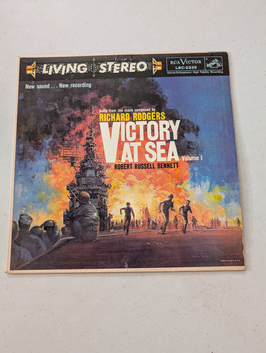 Victory at Sea, Volume I Composed by Richard Rodgers Arranged and Conducted by Robert Russell Bennett RCA Victor 1959 Vintage Vinyl Record(Vintage Vinyl Record LP Album)