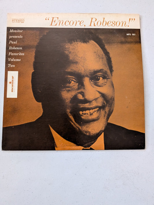 Encore Paul Robeson Vol. 2 1960 LP Vintage Stereo Vinyl MPS 581 Monitor Records(Vintage Vinyl Record LP Album)