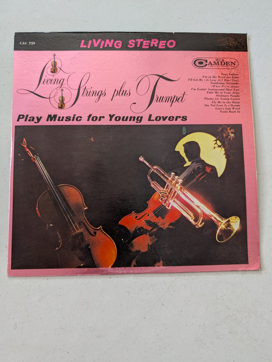 Living Strings Plus Trumpets "Music for Young Lovers" LP RCA Camden CAS 739(Vintage Vinyl Record LP Album)