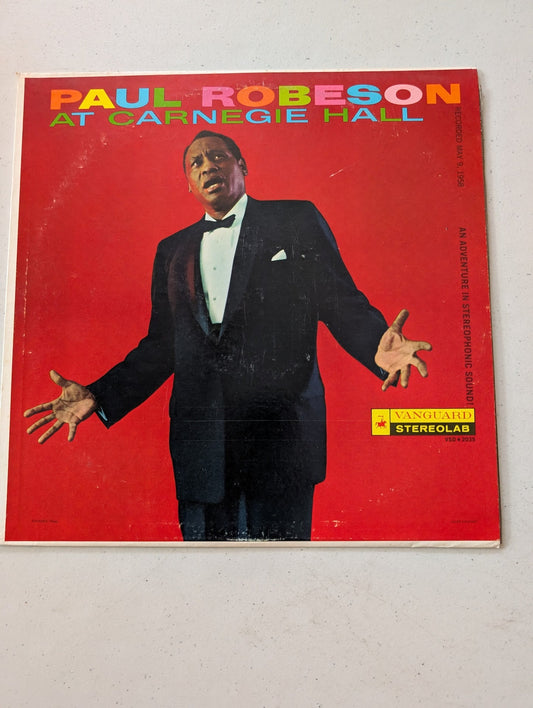 Paul Robeson At Carnegie Hall LP, Album, RE 0 Vocal, Gospel, Religious(Vintage Vinyl Record LP Album)