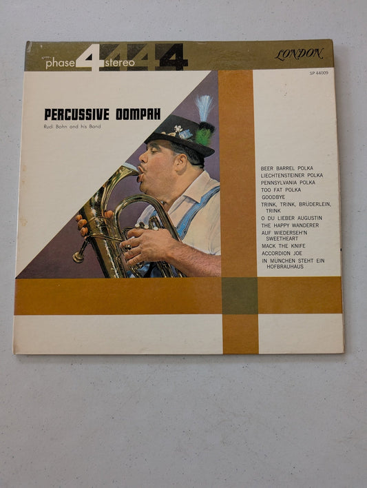 Rudi Bohn and his Band Percussive Oompah by London Records 33rpm VINYL LP Record(Vintage Vinyl Record LP Album)