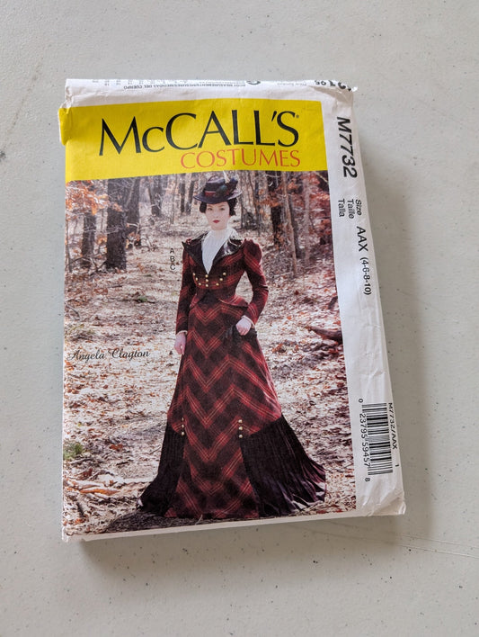 McCalls Costumes M7732 7732 Jacket Top Skirt Victorian sewing pattern 4 6 8 10(Sewing Pattern Vintage)
