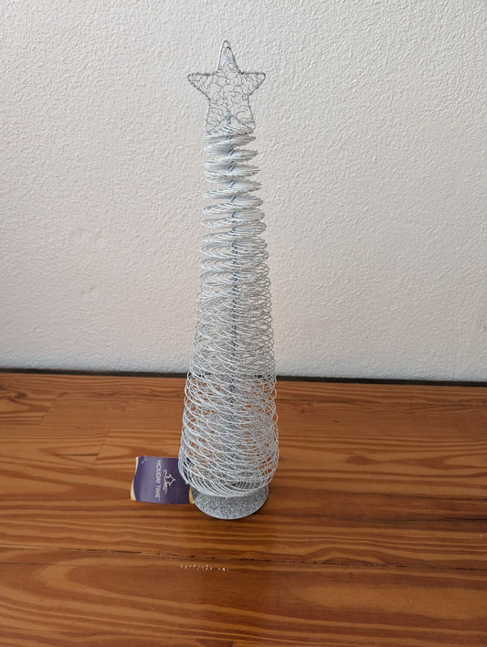 Spun Wire Tabletop Tree from Holiday Time (Walmart) -  Holiday Decor (Metal Tabletop Decor, Modern, Minimalist, Glam, Silver)