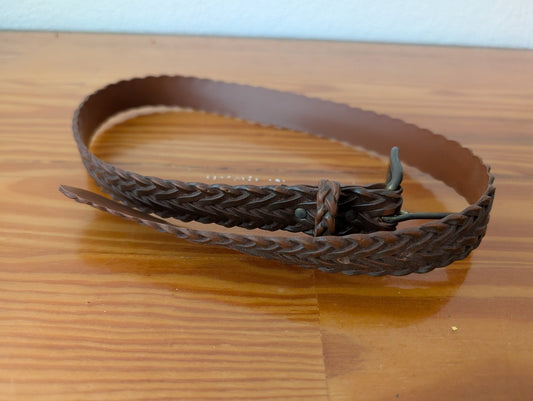 Braided Leather Belt from Unknown -  Apparel / Accessories (Leather, Metal Belt, Casual, Bohemian, Brown)