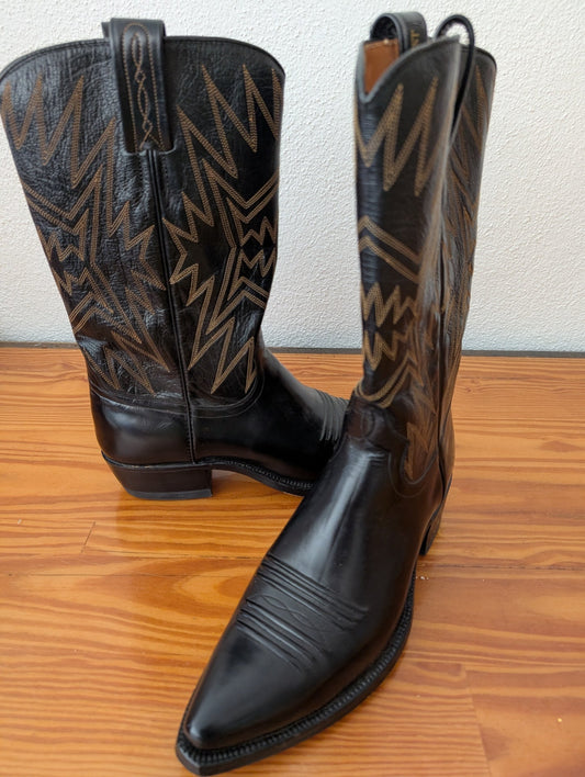 Men's Cowboy Boots Style 2240 from Dan Post -  Apparel / Footwear (Leather Cowboy Boots, Western, Country, Black, Tan)