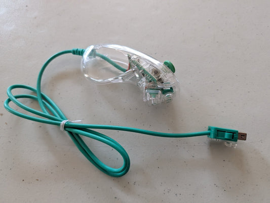 Nintendo Wii Nunchuck Controller Clear Greenish
