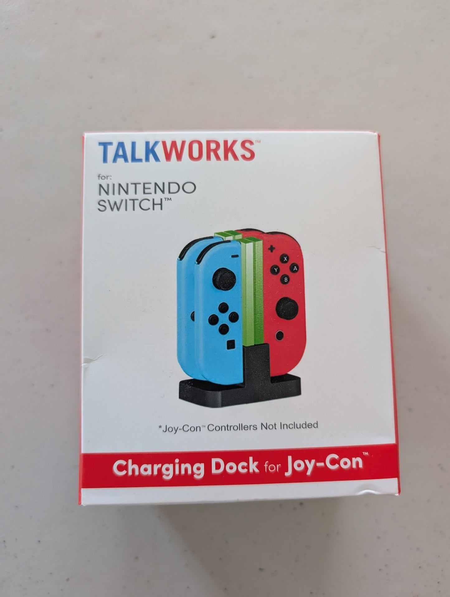 TalkWorks Charging Dock designed for Nintendo Switch Joy-Con controllers.