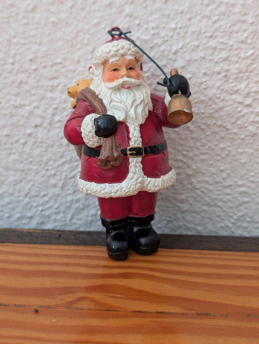 Traditional Santa Ornament from Unknown -  Ornaments (Resin Ornament, Traditional, Red, White, Black, Gold)