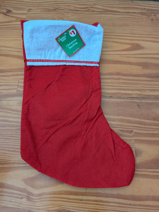 Christmas Stocking from Holiday Style -  Linens (Felt Stocking, Traditional, Kids, Red White)