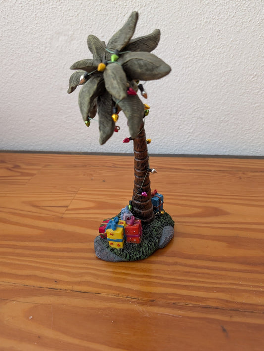 Decorated Christmas Palm Tree from Unknown -  Holiday Decor (Resin Figurine / Decor, Coastal, Tropical, Green, Brown, Multicolor)