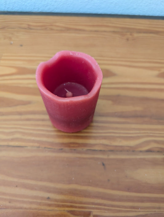 Red Pillar Candle from Unknown -  Holiday Decor (Wax Decor, Traditional, Modern, Farmhouse, Red)