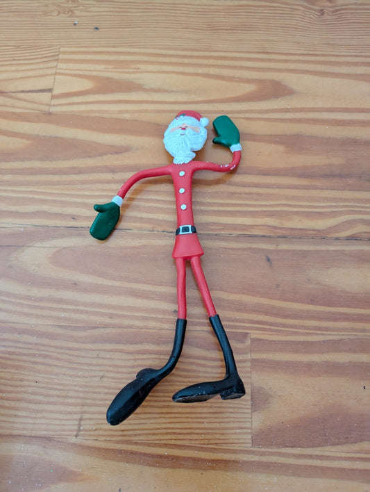 Bendable Santa Toy from Unknown - 1990s Toys & Games (Plastic, Wire Toy, Kids, Novelty, Red, White, Black, Green)