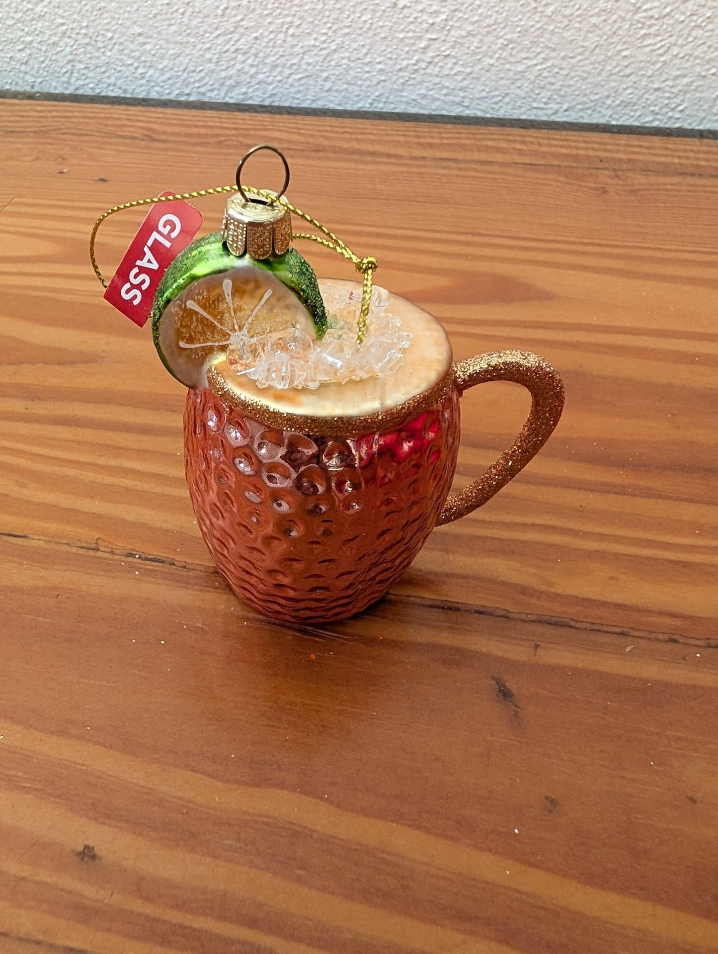 Moscow Mule Ornament from Unknown -  Ornaments (Glass Ornament, Novelty, Modern, Copper, Green, White)