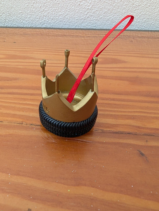 Crown on Tire Ornament from Unknown -  Ornaments (Plastic or Resin Ornament, Novelty, Hobby, Gold, Black)