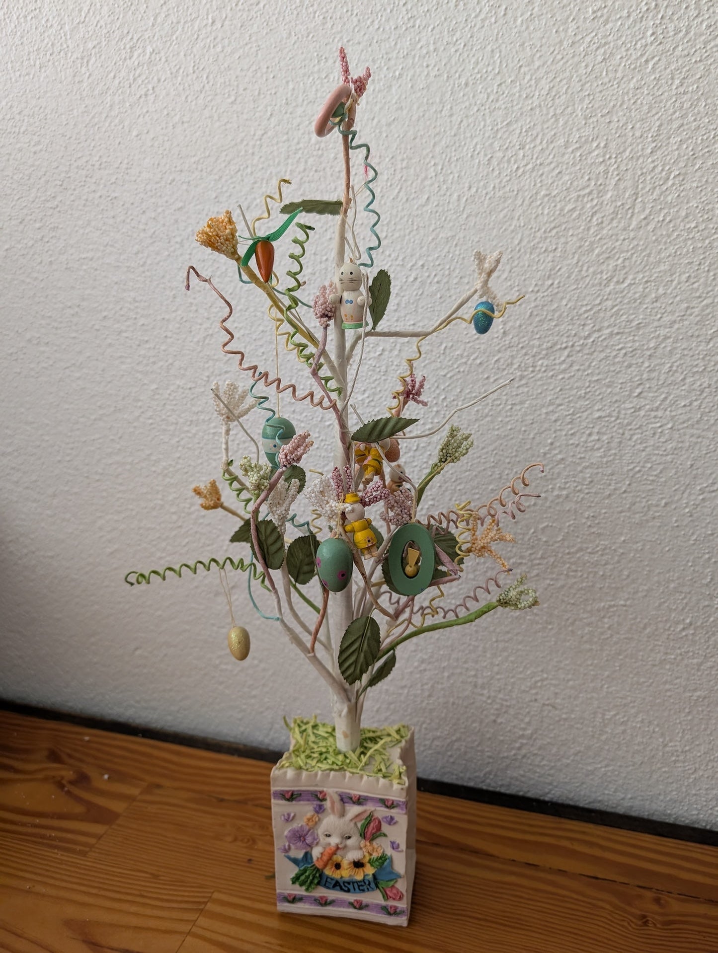 Decorative Easter Tree from Unknown -  Holiday Decor (Plastic, Wood, Fabric Tabletop Decor, Easter, Whimsical, Spring, White, Pastels)