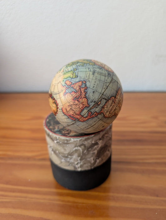 Mini Antique Style Globe from Unknown -  Decor (Paper, Plastic, Cardboard Desktop Globe, Traditional, Office, Library, Multicolor, Antique)