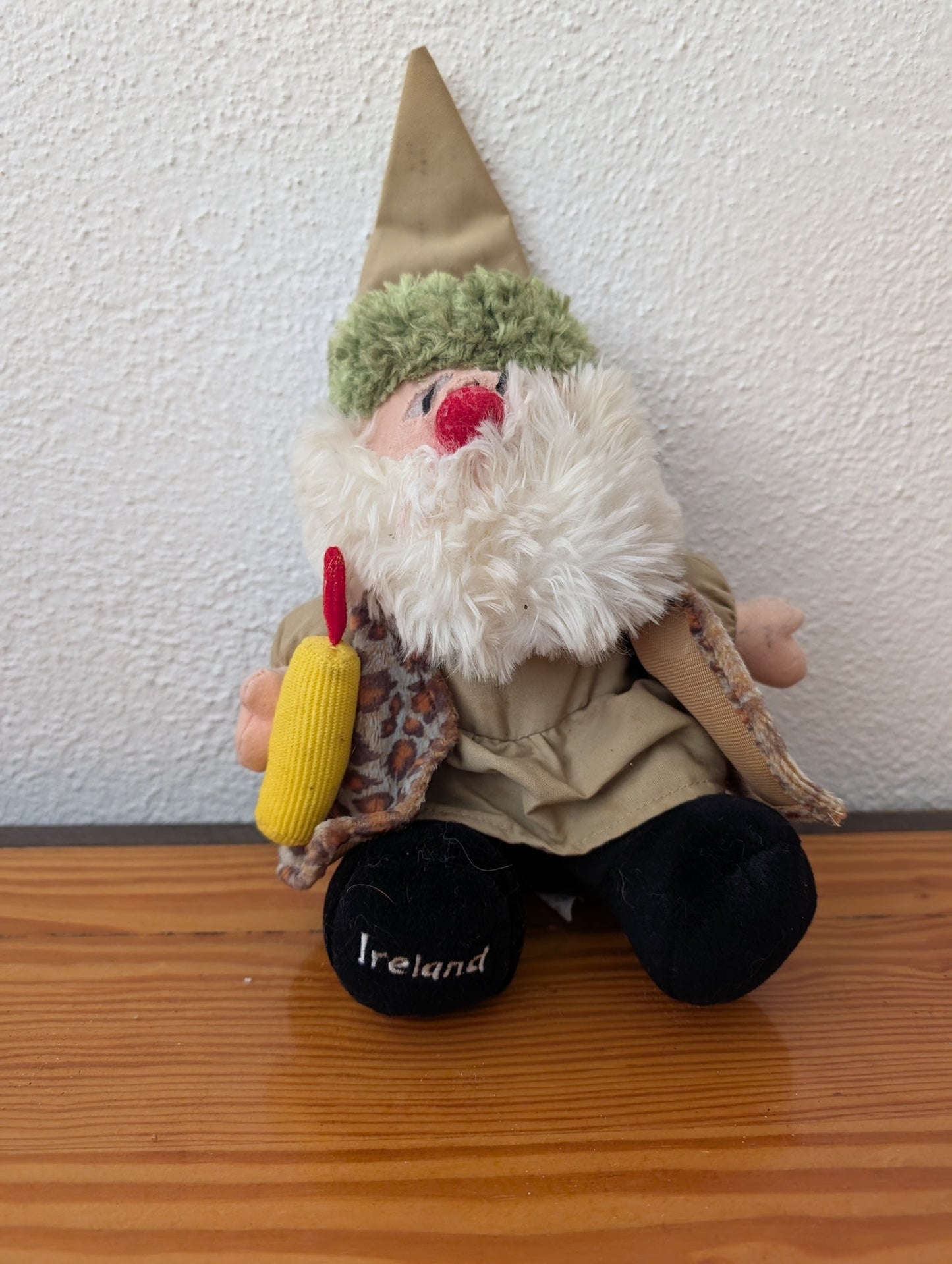 Irish Gnome/Leprechaun from Unknown -  Decor (Fabric, Faux Fur Plush Figurine, Irish, St. Patrick's Day, Green, Tan, Black)