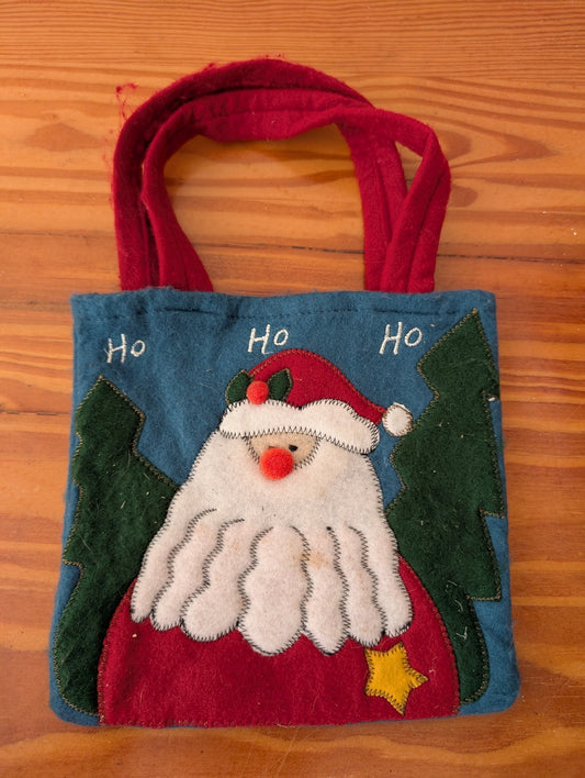 Felt Santa Tote Bag from Unknown -  Accessories / Decor (Felt Tote Bag, Craft, Kids, Blue, Red, Green)