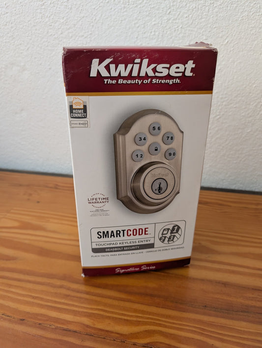 SmartCode Touchpad Keyless Entry Deadbolt from Kwikset -  Home Hardware (Metal, Plastic Electronic Deadbolt, Modern, Contemporary, Transitional, Satin Nickel)