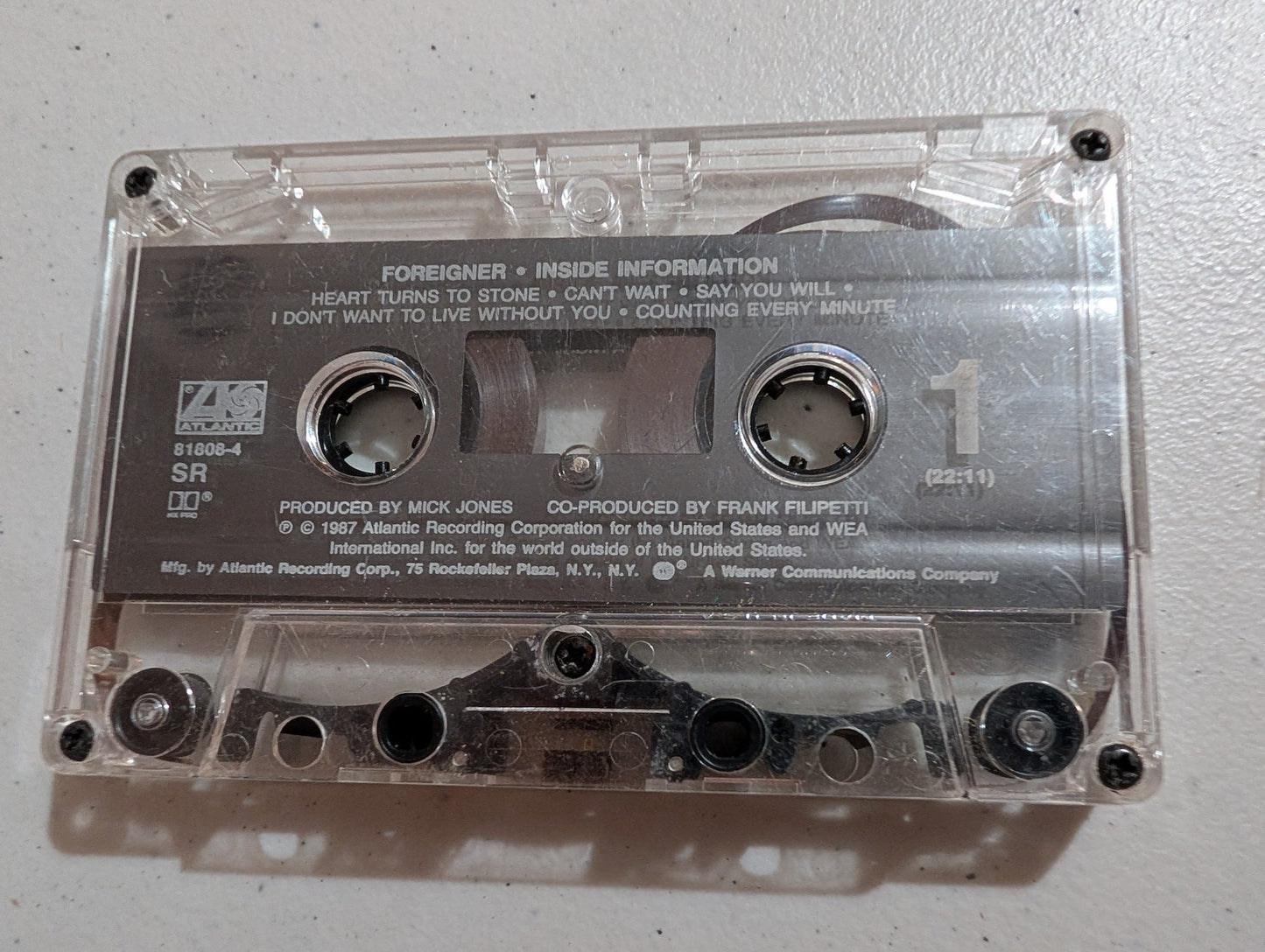 Foreigner Inside Information Cassette Tape 1987 - cassette only