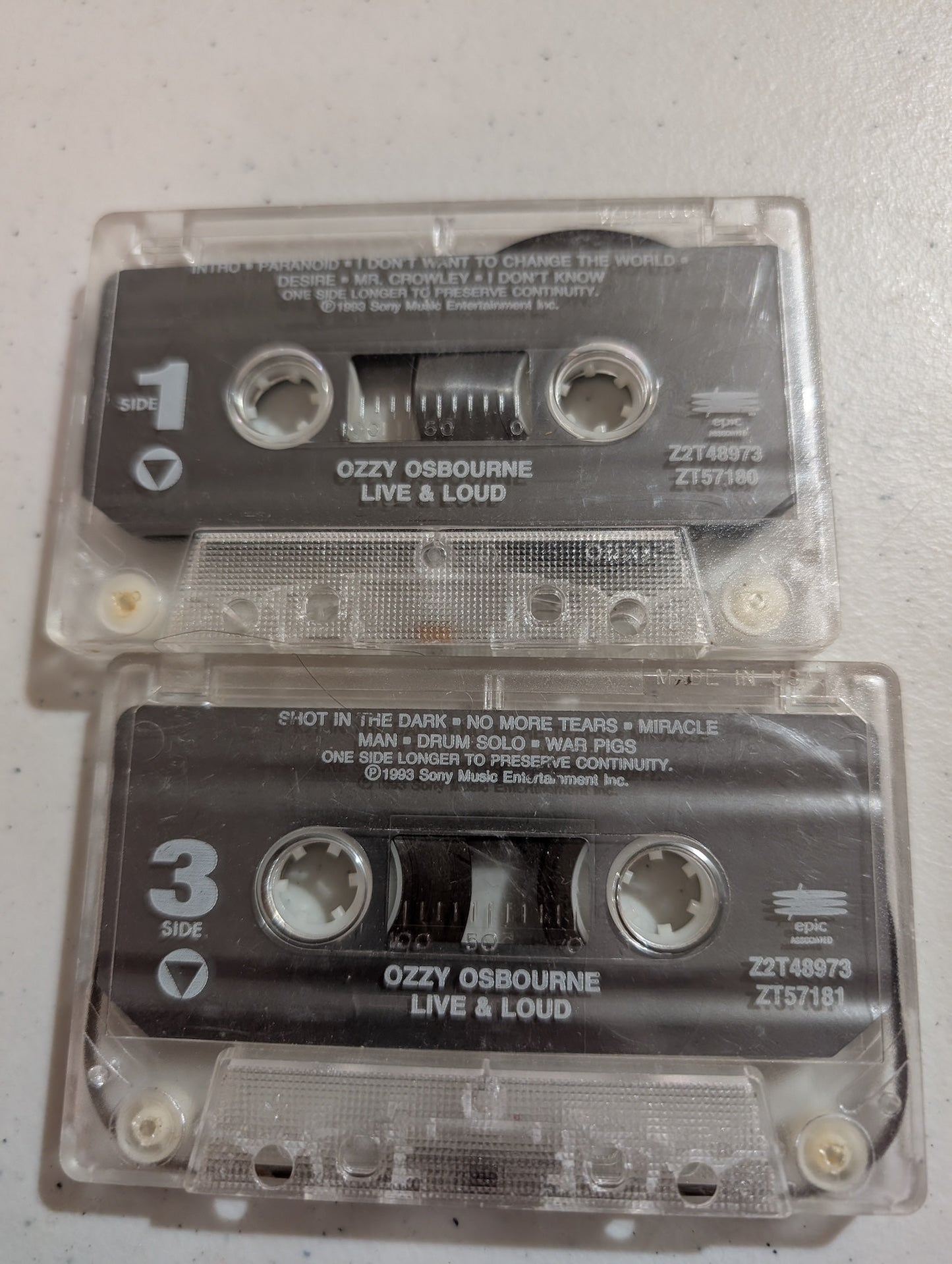 Ozzy Osbourne Live & Loud - Two tape set (Cassette only, Jun-1993, Epic)