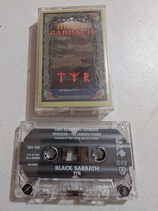 Black Sabbath -Tyr 1990 Cassette Tony Iommi Martin Cozy Powell Neil Murray Metal
