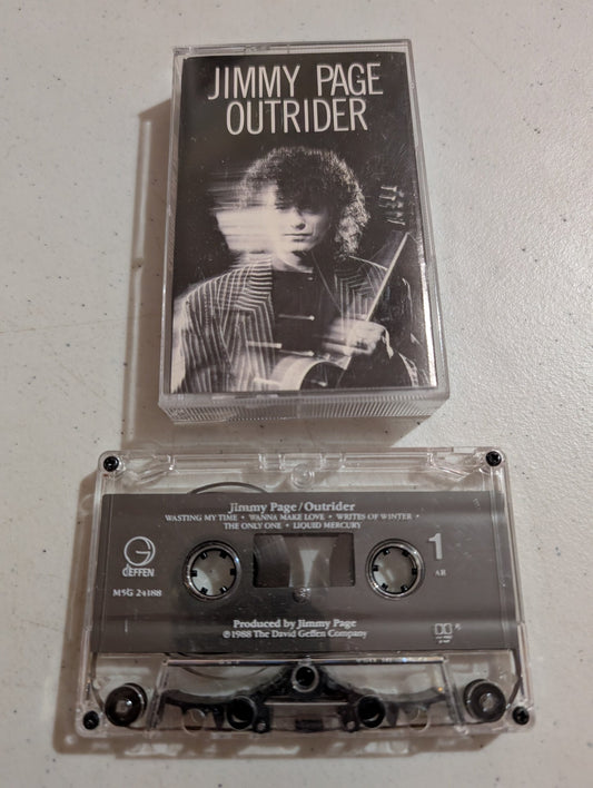 Jimmy Page Outrider 1988 Geffen Cassette Tape Blues Hard Rock Led Zeppelin
