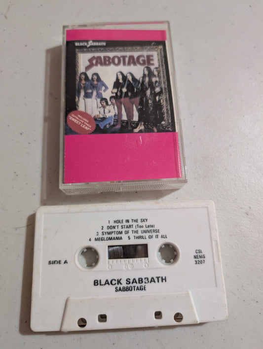 Black Sabbath Sabotage Cassette Tape Vintage 1975