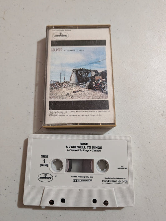Rush A Farewell To Kings Cassette Album 1977