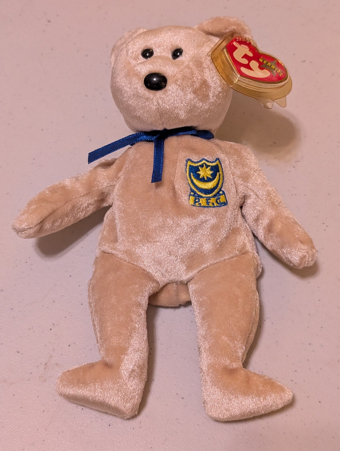 Hero the Bear - Ty Beanie Baby (Tan, 2003, Plush Toy, Stuffed Animal, MWMT, Vintage, Retired)