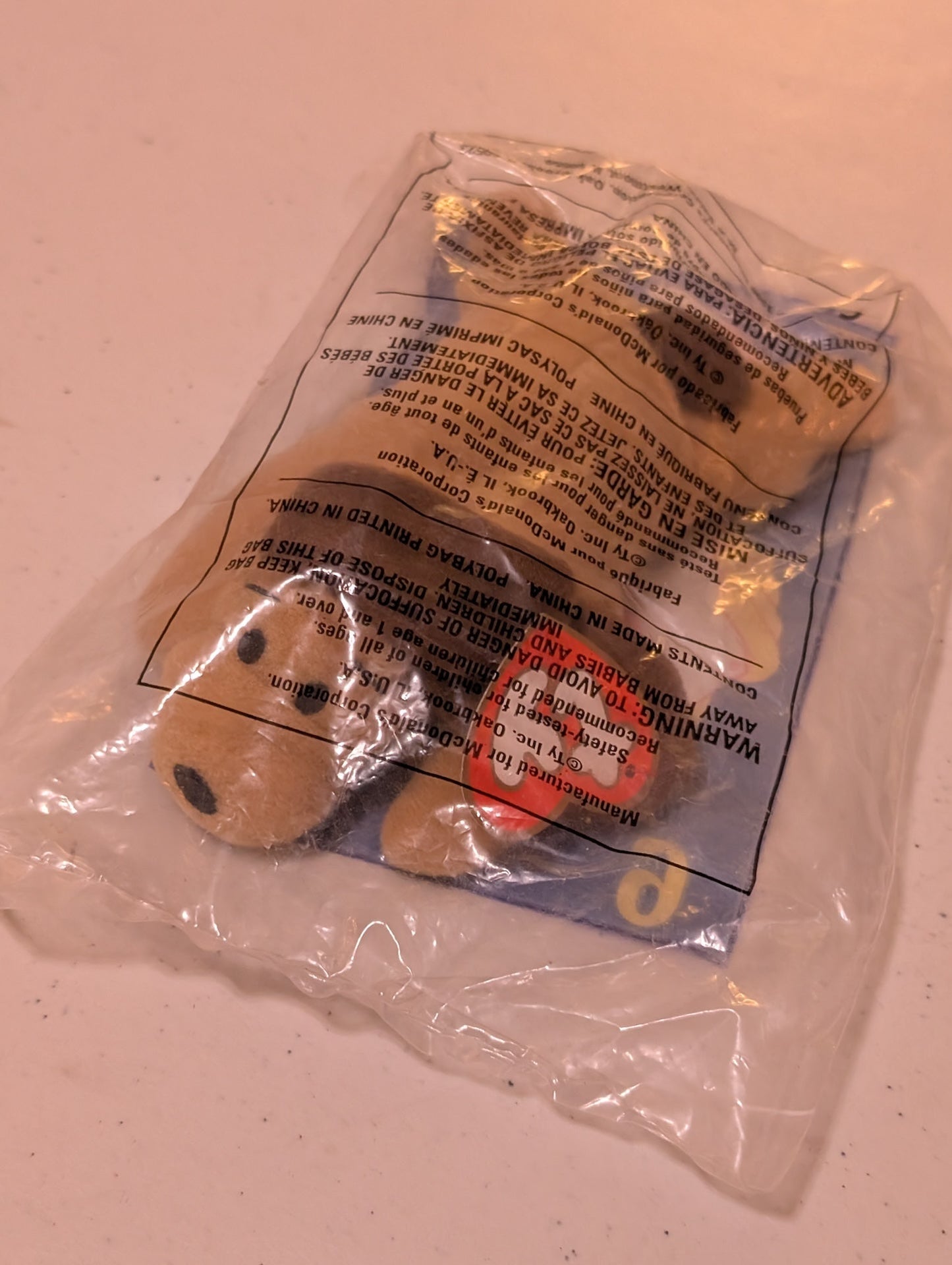 Spunky - McDonald's / Ty Teenie Beanie Baby (Brown, 1997, Plush Toy, Vintage, Stuffed Animal, Retired)