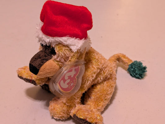 Jangle the Dog - Ty Beanie Baby (Gold, Brown, Red, 2001, Plush Toy, MWMT, Stuffed Animal, Vintage, Retired, Plushie)