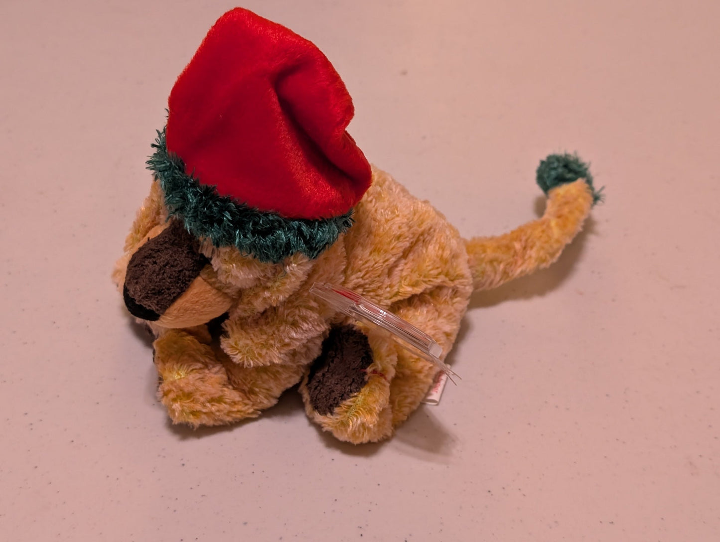 Jangle the Dog - Ty Jingle Beanie (Gold, Brown, Red, Green, 2001, Plush, Toy, MWMT, Stuffed, Animal, Vintage, Retired, Plushie)