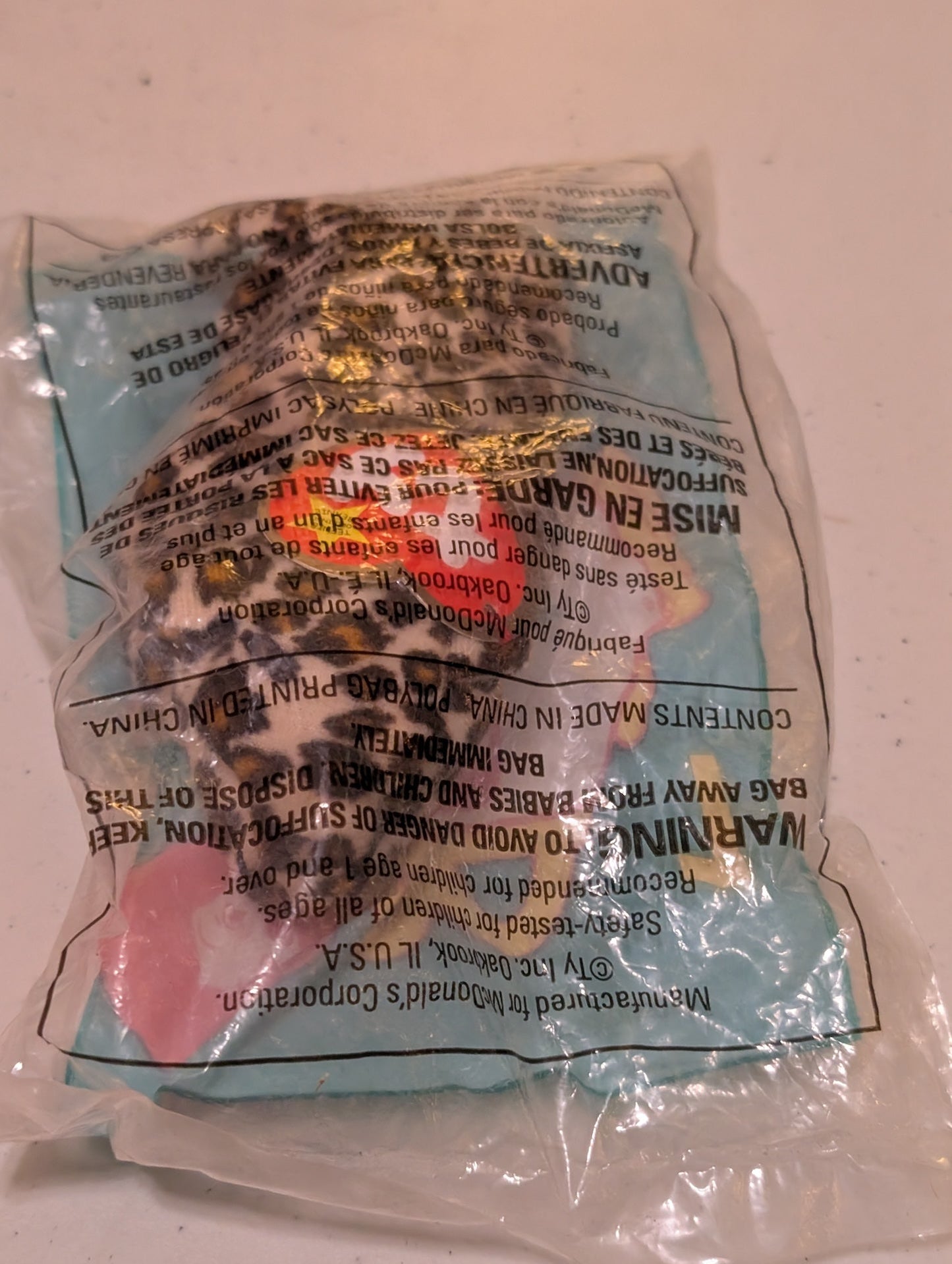 Freckles - McDonald's / Ty Teenie Beanie Baby (Tan, Black, 1996, Plush Toy, Vintage, Stuffed Animal, Retired)